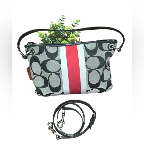 Coach Signature with Stripe shoulder / crossbody bag - Picture 3 of 14